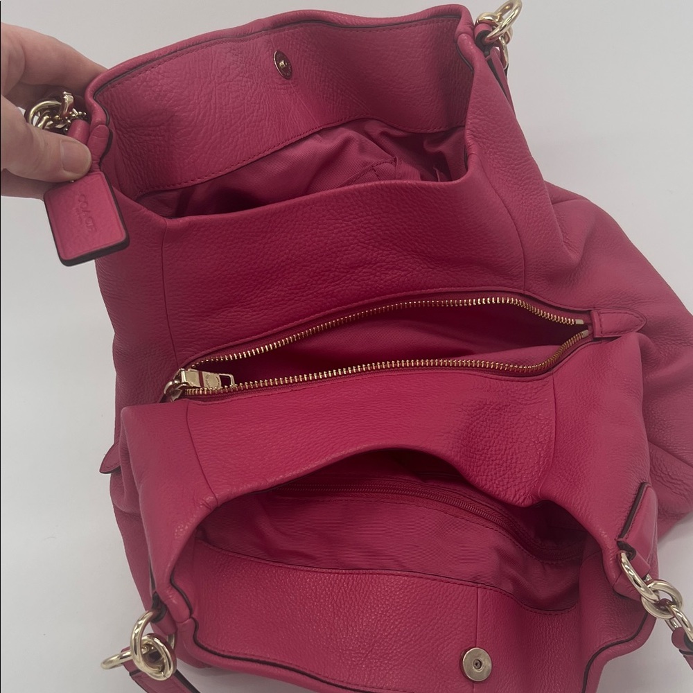 Coach Madison Elegant Pink Leather Tote Bag - Picture 2 of 4